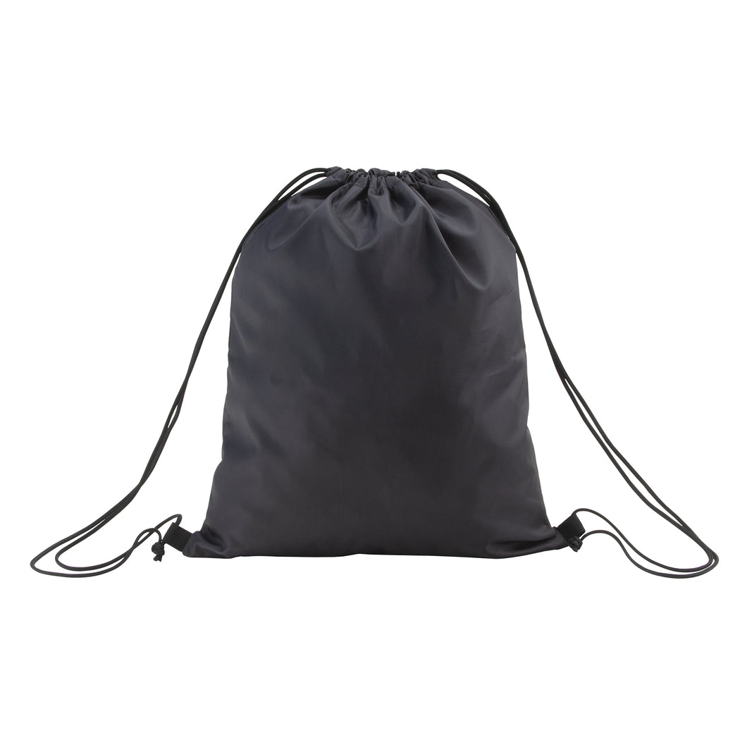 Front of Nylon Drawstring Backpack with Drawstring closed