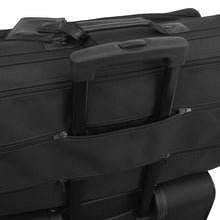 Load image into Gallery viewer, Garment bag attached to telescopic luggage suitcase handle - Tri-Fold Garment Bag