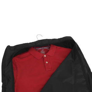 Opened main compartment showing nice dress shirt - Tri-Fold Garment Bag